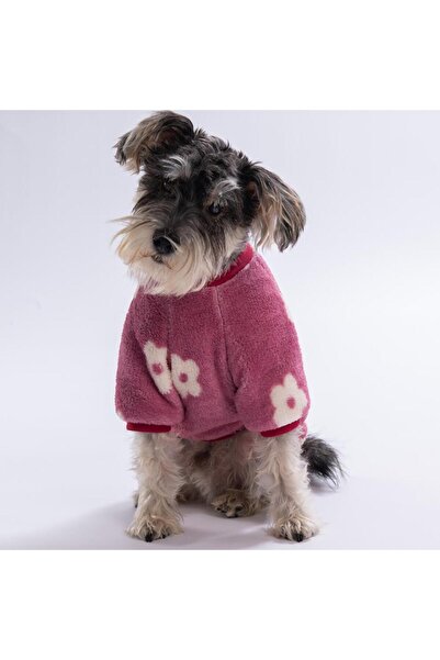 Pettrend Pembe Çiçek Desenli Pink Blossom Sweat ( Dar Kalıp) Kedi Köpek Sweat...