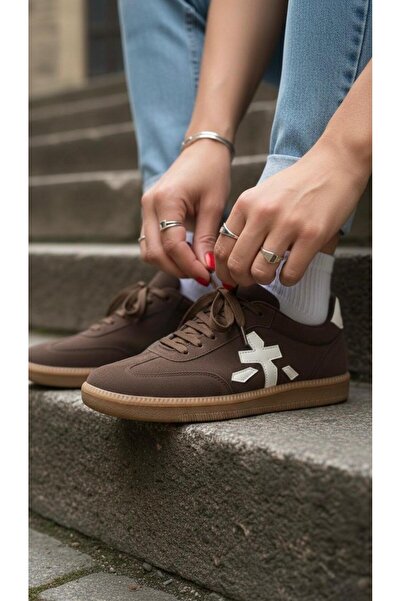 Santamarina Women's Sanda Brown Daily Orthopedic Comfortable Sole Sneaker