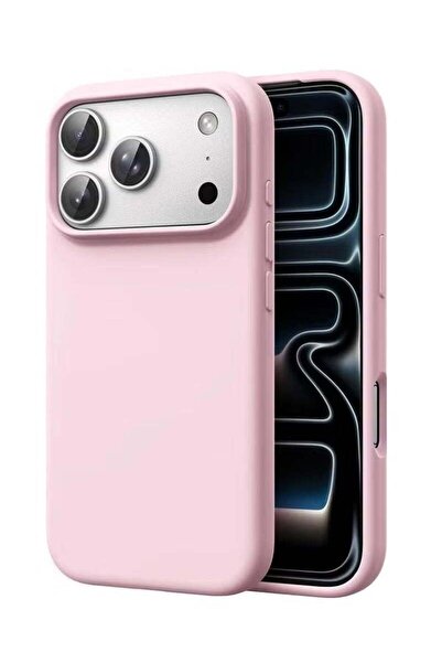 Generic جراب حماية خلفي من السيليكون مقاوم للصدمات لهاتف آيفون 17 برو ماكس، وردي