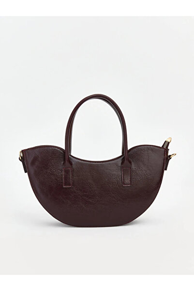 LC Waikiki Geantă de umăr pentru femei cu aspect de piele burgundă