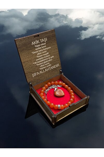 Hac AVM Boxed Natural Stone Bracelet and Necklace Set – Gift Accessory with S...