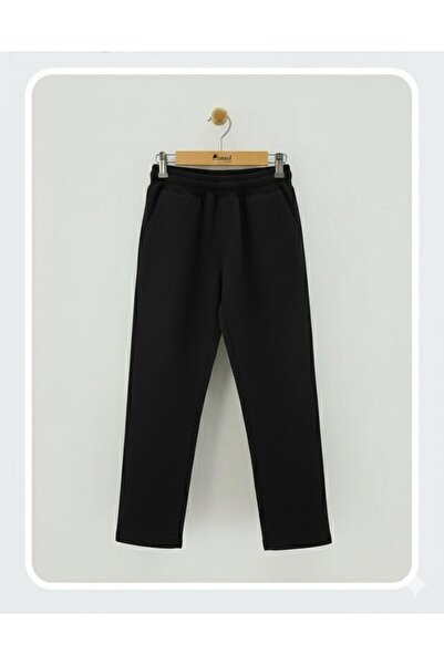 RAPAPA Μαύρο ανδρικό παντελόνι με ελαστική μέση – 7990