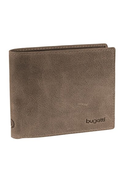 BUGATTI Volo Men's Horizontal Wallet 5CC, Genuine Leather, Brown