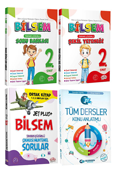 Editör Yayınevi 2. Sınıf BİLSEM Soru Bankası+Şekil Yeteneği+Jet Plus+ BİLSEM ...