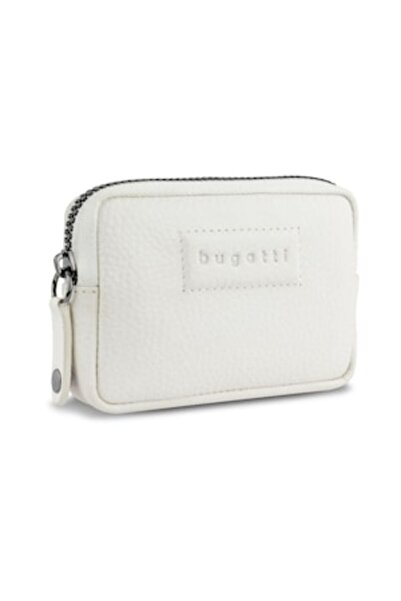 BUGATTI Women's Key Pouch, Genuine Leather, Elsa Series, White