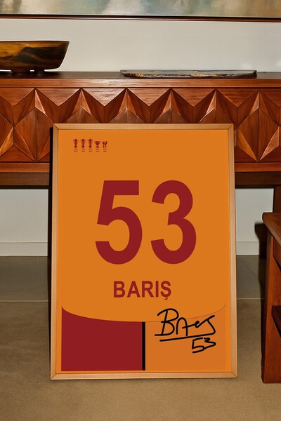 Base Concept Barış Alper 53 Numaralı Sarı Kırmızı İmzalı Forma Tasarımlı Post...