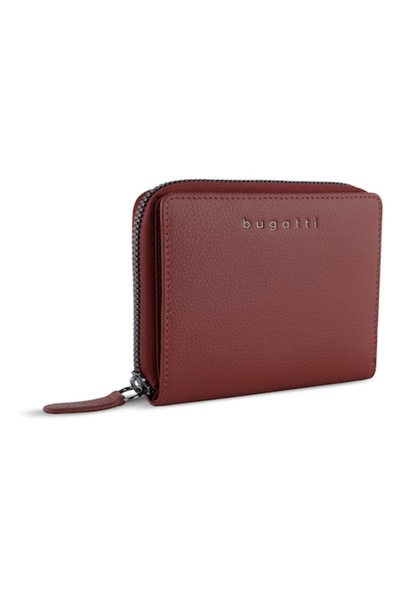 BUGATTI Mira Women's Leather Zip Wallet - Red