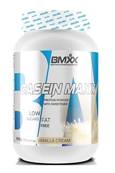 BODYMAXX سبورتس نيوترشن كازين ماكس قليل السكر وخالٍ من الدهون، بنكهة كريمة الفانيليا - 30 حصة