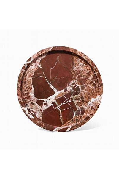 Modestmar Doğal vişne mermer tepsi - dekoratif tepsi