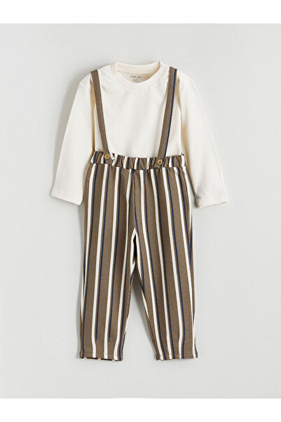 LC Waikiki تي شيرت وبنطلون للأطفال الأولاد بخطوط إكرو من هيرا فاشون