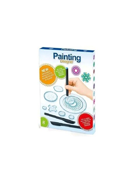 BLOOMING TIME مجموعة قوالب هندسية للرسم السحري للأطفال - زهرة حلزونية متشابكة