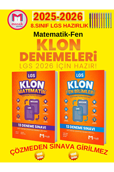 Mozaik Yayınları 5.Sınıf %100 Yeni Müfredat Hit Matematik-Fen-Haftalık İzleme...