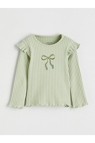 LC Waikiki LCW baby Bisiklet Yaka Fırfırlı Kız Bebek Bluz