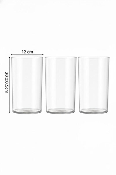 TRENDY Transparent decorative vases in various sizes – elegant cylindrical design