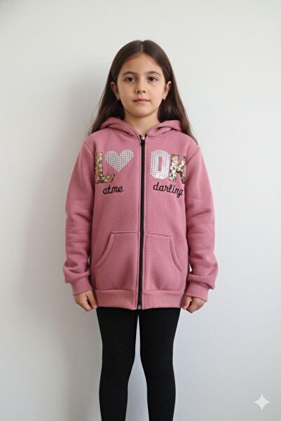 DAMLANUR 3-Ply Zippered Sweatshirt for Girls