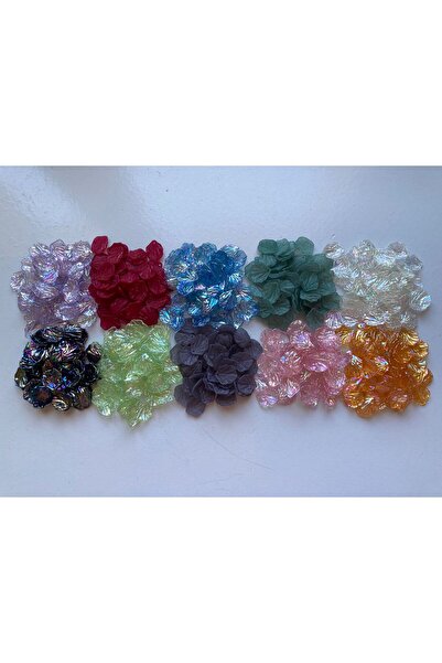 ramkovska 50 قطعة × 10 ألوان من الخرز الشفاف غير اللامع على شكل أوراق الشجر -...