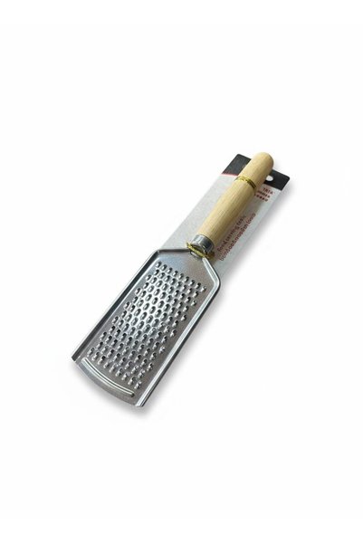 zelali Small Pores Bamboo Handle Stainless Steel Body Garlic and Vegetable Grater
