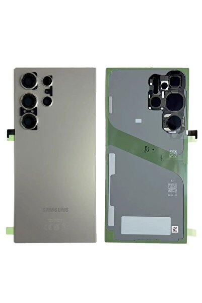 Yedcom Samsung S24 ULTRA Titanyum Gri Uyumlu Arka Pil Kapağı Batarya Kapağı Y...