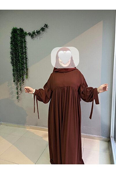 Yüsra Collection Ferace Hijab Liza Sleeve Tie Dress