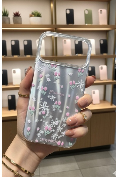 OVADA iPhone 17 PRO MAX Uyumlu Kamera Koruma Çıkıntılı Işıltılı Baskılı Premi...