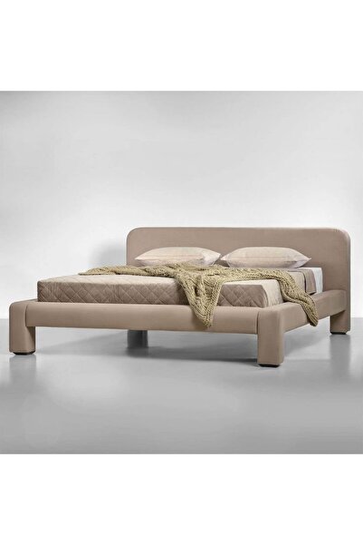 Abdo1996 Bahja Velvet Bed - Beige