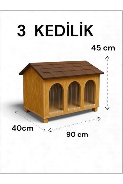 narım Kedi yuvası kedi evi kedi Barınağı 3 KEDİLİK İç ve dış mekan ısı ve su ...