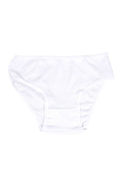 bebegen Chiloți alb cu model de inimă jacquard pentru fetiță