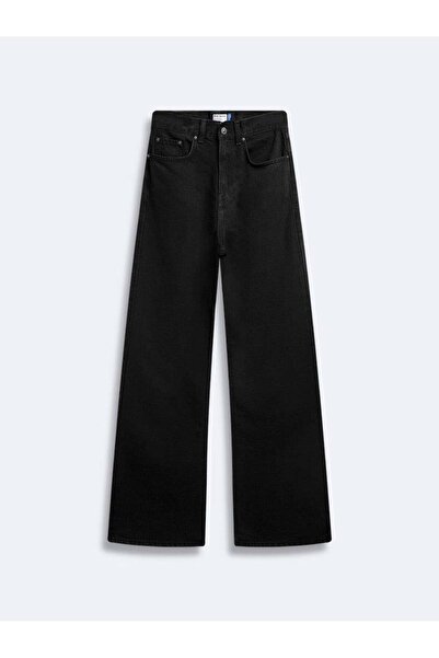Ltb Vıonne H Black Wash Wide Leg Women's Jean Trousers