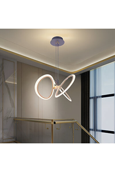 Alista Home RIMINI LED Pendant Chandelier with Remote, 53 W, 3 Elements, Cool...