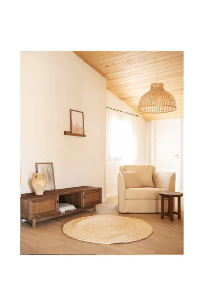 Creawood Olivia Masif Ceviz Tv Ünite-Rattan