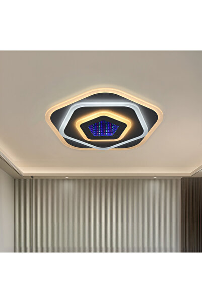 Alista Home Lustra LED NEXA 3D 39W, 23 cm, Lumină rece/caldă/neutră, Alb