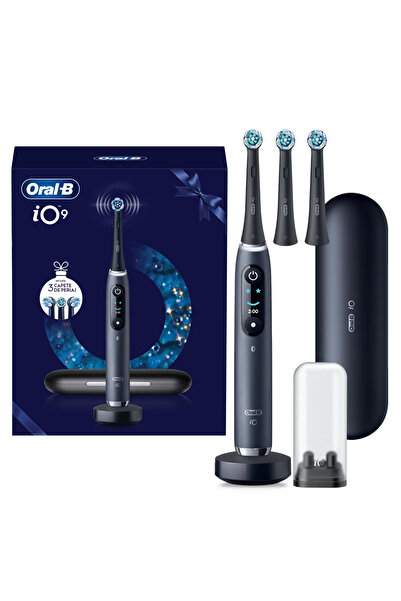 Oral-B Σετ δώρου ηλεκτρικής οδοντόβουρτσας iO9 + 2 κεφαλές βουρτσίσματος με μαγνητική τεχνολογία και μικροκραδασμούς