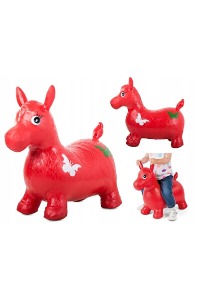 Royal Inflatable jumper horse toy for children, 58x20x50cm, red