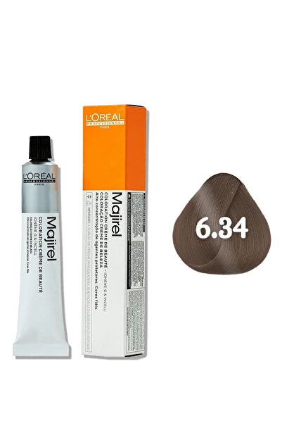 L'oreal Professionnel Majirel Saç Boyası 6.34 Koyu Kumral Dore Bakır 60ml - Y...