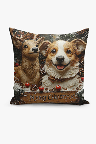 Filamente Double-Sided Digital Print Throw Pillow Cover New Year / Animal Pat...