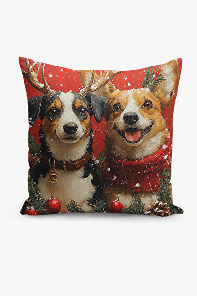 Filamente Double-Sided Digital Print Throw Pillow Cover New Year / Animal Pattern / Christmas Pattern