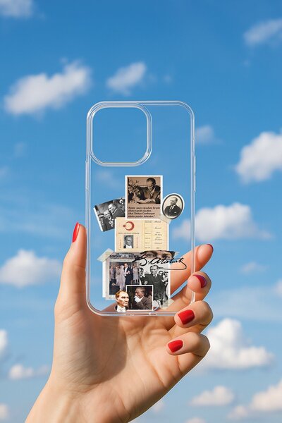 Elisa Aksesuar iPhone 15 Pro Max Uyumlu Soyulmayan Baskılı Şeffaf Yumuşak Kıl...