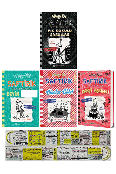 Epsilon Yayınevi Saftirik 17-18-19-20. Kitaplar Set Jeff Kinney + Özel Cetvel