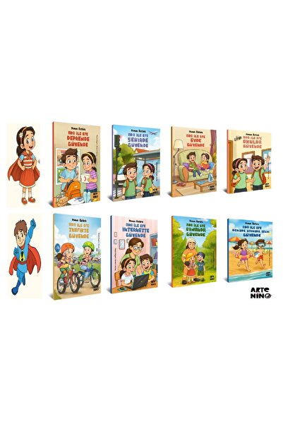 Artenino ADA İLE EFE GÜVENDE SERİSİ 8 KİTAP SETİ