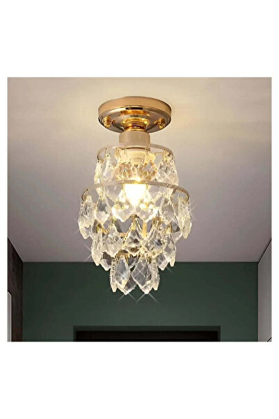 Alista Home Lustra Ezzelin Cristal, 1*E 27, Metal, Auriu