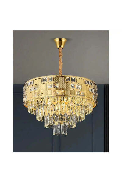 Alista Home NEUSCHWANSTEIN Eleganza Crystal Chandelier 7 x E14, Ø49 cm, Gold,...
