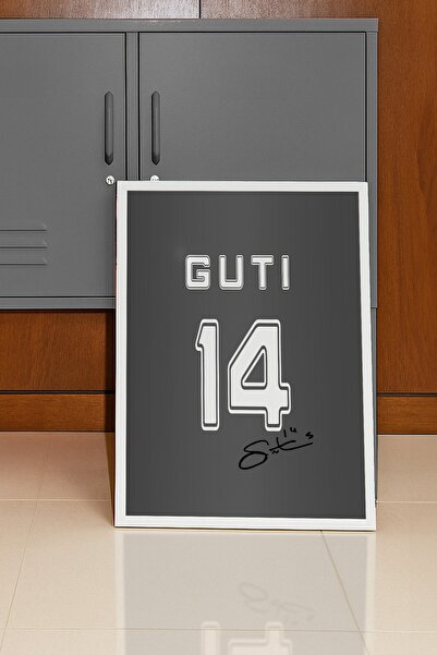 Base Concept Guti 14 İmzalı Forma Tasarım Poster Tablo (Çerçeveli)