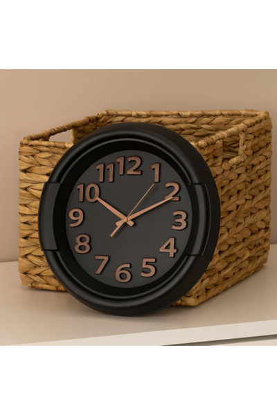 Family Ship Black Round Wall Clock - 40 cm