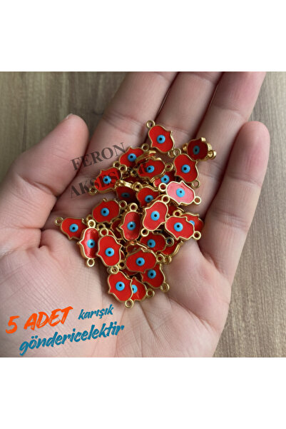Feron Aksesuar Nazar Boncuklu Hamsa El Kolye Ucu | Minimal Charm