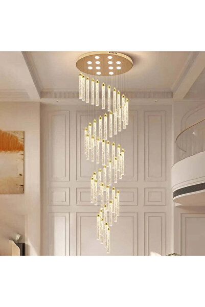 Alista Home Nomiki Gold LED Crystal Chandelier