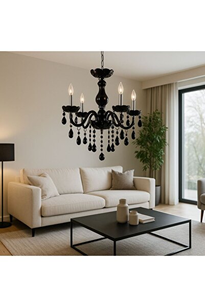 Alista Home Candelabru de cristal ALNWICK Eleganza, 5 x E14, Diametru 48 cm, ...