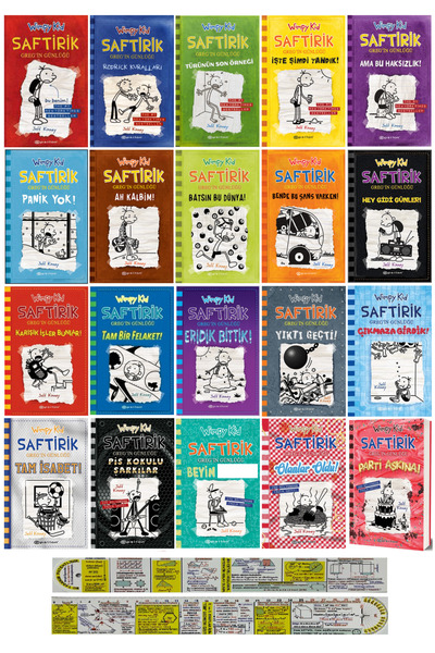 Epsilon Yayınevi Saftirik 20 Kitap Set Jeff Kinney Wimpy Kid + Özel Cetvel