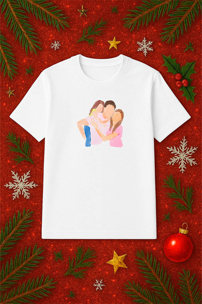 SVART WEAR Tricou tematic de Anul Nou supradimensionat tricou Crăciun Crăciun