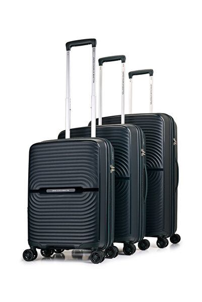 United Colors of Benetton Kırılmaz 3'lü Valiz Seti – Ultra Hafif Polipropilen...