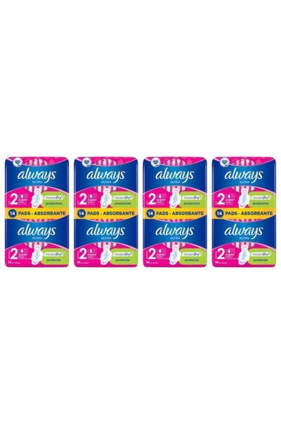 Always Set 4 x sanitary pads 14 pcs Ultra Super Plus